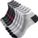 PAPLUS Compression Socks for Men & Women, 2/4/6 Pairs Ankle Running Socks with Arch Support, Ankle Support, Plantar Fasciitis L/XL