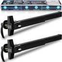 IRONWALLS 2-Pack Black Panic Bars for Exit Doors Commercial, 27.5 Stainless Steel Push Bar Panic Exit Device with Exterior Lever Handle, Push Bar Door Lock Panic Door Hardware for 27.5-41 Doors