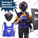 Ultimate All-in-One Kids Police Role Play Toy Kit - 15-Piece Policeman Pretend Play Set for Kids - SWAT Accessories for Dress Up Costumes - Badge, Shield, Vest, Handcuffs Included