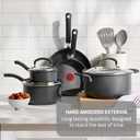 T-fal Ultimate Hard Anodized Nonstick Cookware Set, 10-Piece, Pots and Pans