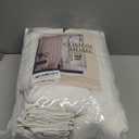 108 Inch Pinch Pleated Linen Curtains for Living Room Thick Flax Pleated Memory Light Filtering Semi Sheer Curtains with Pleated Hooks Back Tab for Track System Cream Ivory Pinch Pleat Window Drapes