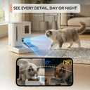 iPettie FW54 Camera Version Automatic Cat Feeder and Water Dispenser, 5G/2.4GHz WiFi App Control, 2K HD Video with Night Vision, Replaceable Water Filter, 300oz Large Capacity for 2 Weeks