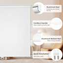 ChrisDowa Cordless Blackout Roller Shades for Windows, Thermal Insulated UV Protection Pull Down Shades, Total Blackout Window Blinds for Home, Office, Bedroom, Door (20" W x 72" H, White)