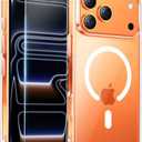 Temdan for iPhone 17 Pro Case Clear with Screen Protector, Compatible with Magsafe, Anti-Yellowing, Military-Grade Protection, Shockproof Slim Magnetic Phone Case Cover, Transparent