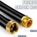 Non-Expanding Garden Hose, Ultra-Light Durable Water Hose with Solid Brass Fittings, Flexible Hose for Lawn, Car Wash, No-Kink and Easy to Storage (100FT)