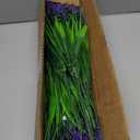 Rowfad 22 Pcs Artificial Outdoor Flowers UV Resistant Lavender Fake Greenery Plants Grass with Purple Flowers for Pot Decor for Window Garden Patio Hanging Planter Pathway Front Porch (22, Purple)