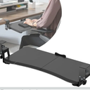 Ergonomic Desk Extension Tray, Under Desk Sliding Keyboard Tray Pull Out Keyboard & Mouse Platform(Black)