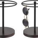 Mkono Sunglasses Organizer Glasses Holder Stand Sunglass Storage Display Eyeglasses Rack for up to 12 Pairs of Eyewear Glasses for Table Dresser Desk Countertop Bedroom, Set of 2, Black