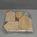 FYSUIMU 4Pcs Wood Christmas Advent Candle Holder House Xmas Nativity Scene Wooden Advent Candlestick Holders for Farmhouse Holiday Home Decor Table Centerpiece