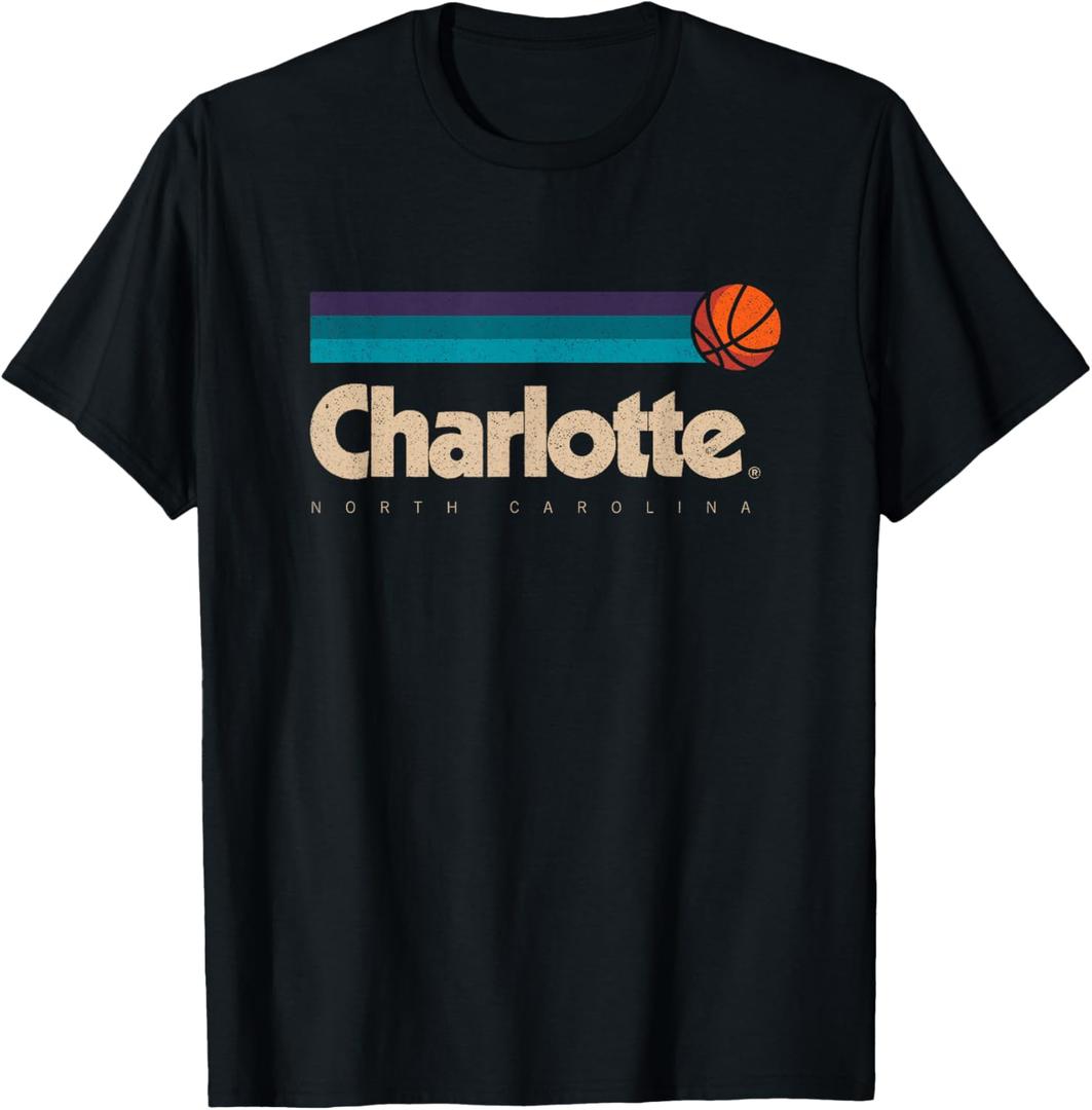 Charlotte Basketball B-Ball City North Carolina Charlotte T-Shirt. L Size