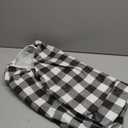 Smiry Round Picnic Tablecloth, Elastic Waterproof Fitted Vinyl Tablecloths for 42"-50" Tables, Flannel Backed Buffalo Plaid Table Cover for Dining, Camping, Outdoor, Black and White