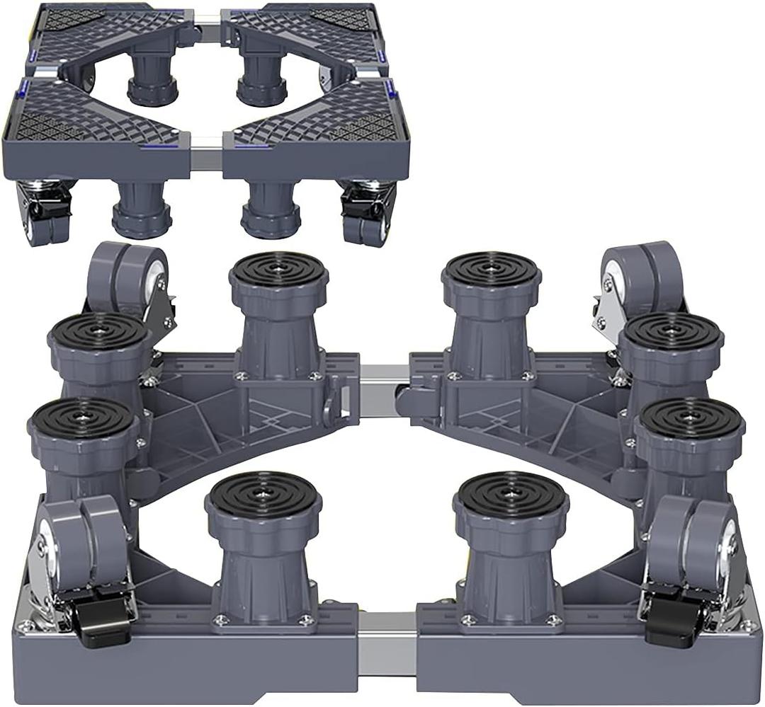 Washing machine stand Adjustable Mobile Washing Machine Base 4 Wheels Legs Washing Machine Stand Length/width 47-69cm Telescopic Furniture Stand Fridge Freezer Wheels Air Conditioner Base(8 Legs 4 Whe (Black) Washing machine stand Adjustable Mobile Washing Machine Base 4 Wheels Legs Washing Machine Stand Length/width 47-69cm Telescopic Furniture Stand Fridge Freezer Wheels Air Conditioner Base(8 Legs 4 Whe (Black)