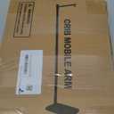 Floor-Standing Crib Mobile Arm with Music Box - 65 Inch Mobile Arm for Crib - 100% Beech Wood - Crib Mobile Motor - Volume Control - 35 Lullabies - Wooden Nursery Decor - Baby Mobile Hanger