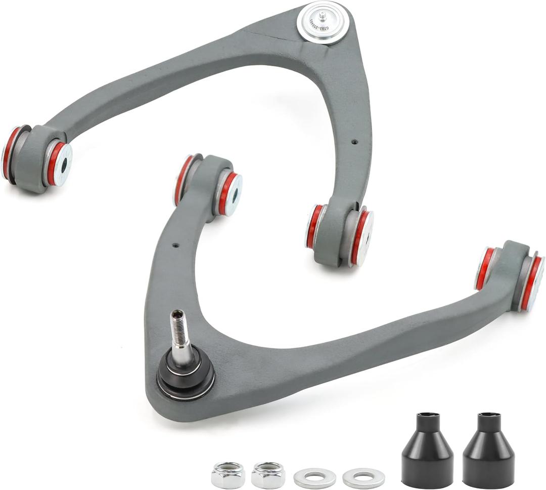 2-4" Front Upper Control Arms for 2007-2018 Chevy Silverado GMC Sierra 1500, 2007-2013 Chevy Avalanche, Tahoe, Suburban 1500, GMC Yukon XL, OE Specification Replacement Control Arm, Wrinkle Gray