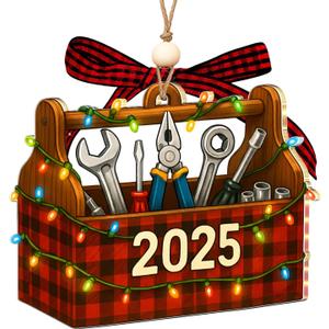 Mechanic Ornament  Mechanic Ornaments for Christmas Tree, Unique Mechanic Ornament 2025 Gifts for Mechanics, Mechanic Christmas Ornament and Decor Gift Wood Acrylic 2 Layers Xmas Ornaments