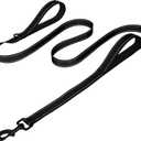 Joytale Dog Leash Heavy Duty for Large Dogs that Pull, Double Handle for Traffic Control, Double-Sided Reflective Leashes for Large Medium Dogs Night Safety, 5FT, Black