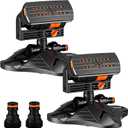 2 Pcs Adjustable Oscillating Sprinkler 4 Way ABS Lawn Sprinkler Covers 4000 Sq. ft 16 Nozzle with Quick Connect for Garden Large Area Watering (Base Style)