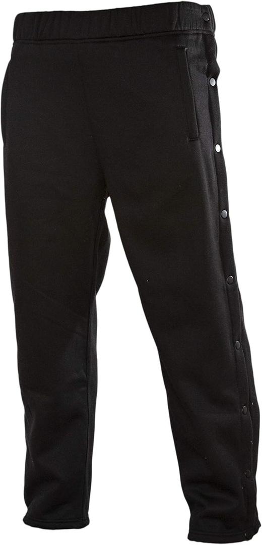 Funny Guy Mugs Retro Tearaway Sweatpants - Premium Breakaway Pants (Large, Black)