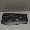 Wireless Keyboard and Mouse Combo, Full Size Wave Keys Ergonomic 2.4G Keyboard with Wrist Rest for Natural Typing, 3 DPI Adjustable Ergonomic Silent Mouse for Computer/Laptop/Windows/Mac (Black)