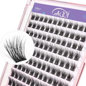 GAQQI Lash Clusters, Cluster Eyelash Extensions 120 Cluster Lashes, Volume Eyelash Clusters 10-14mm, Multilayered 3D Individual Lashes, Soft and Thin Band (3D-GQ01)