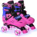 Nattork Adjustable Roller Skates for Kids Boys Girls- Teen Youth Age 4-16 - Cool Racing Car Indoor Outdoor Gift Idea for Birthdays Christmas, Size M