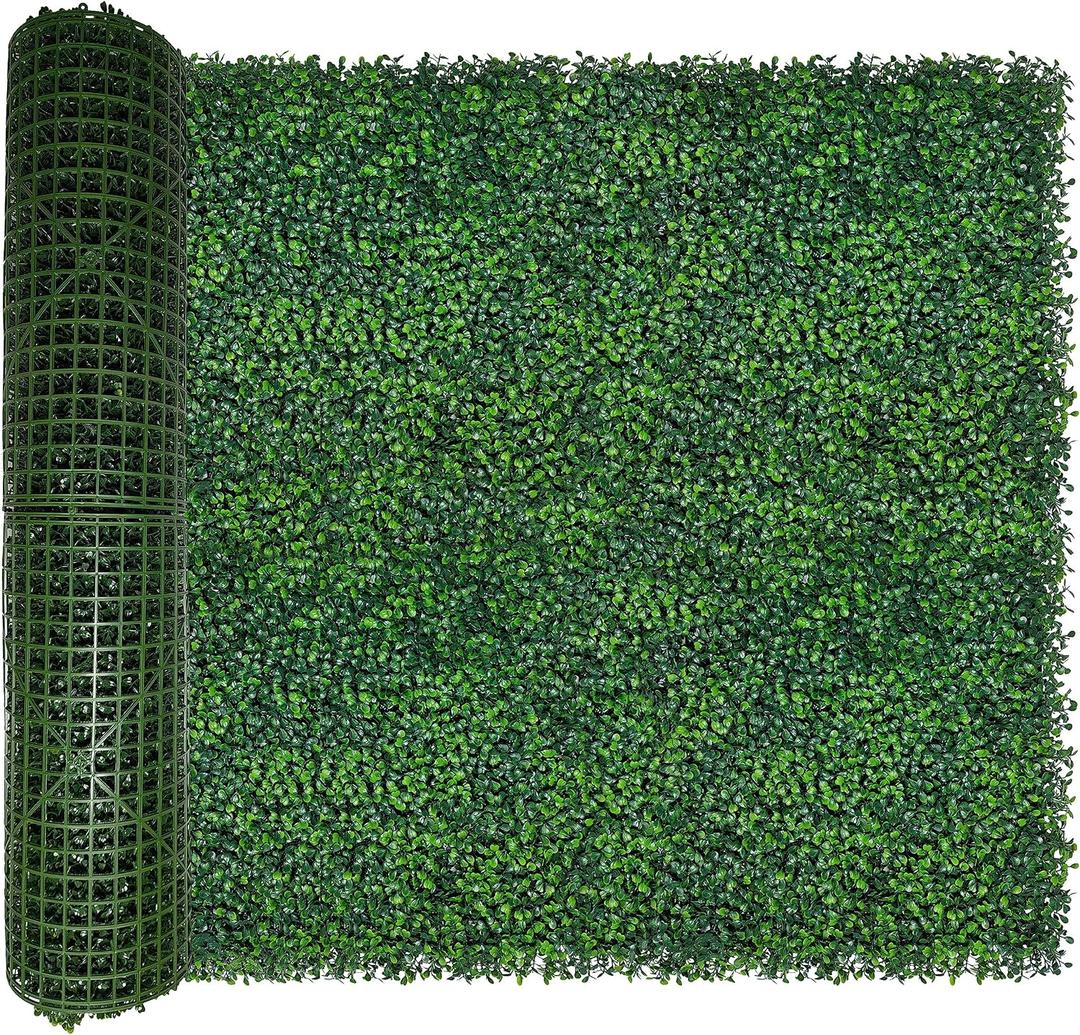 ODTORY Artificial Ivy Privacy Fence Wall Screen,40X120 in(33.5 sqft) UV-Anti Faux Boxwood Roll Panels Greenery Backdrop Ivy Vine Leaf Hedges Fence Panels for Indoor Outdoor Green Wall Decor