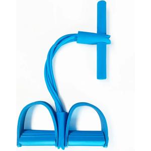 21 Fitness Resistance Bands-4 Tube Pedal Ankle Puller 2025 Upgrade Stretch Bands for Exercise Sit Up Exercise Equipment AB Training Auxiliary Device Workout Equipment for Women Men (Blue)