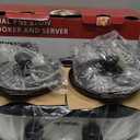 Double Slow Cooker, Buffet Servers and Warmers, Dual 2 Pot Slow Cooker Food Warmer, Adjustable Temp Dishwasher Safe Removable Ceramic Pot Glass Lid, 2 x 1.25 QT Portable Small Crock Cooker (Silver)