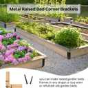 8 PCS Raised Garden Bed Corner Brackets for 10"-24" Height Wood Frame Bed,Metal Raised Bed Corner Brackets 11" x 3" x 3" ,Raised Bed Corners Connectors for Vegetable Flower Planter Garden.