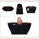 ZTUJO Premium Felt LongChamp Organizer Insert, Compatible with Longchamp Le Pliage Energy, Shoulder Bag, Top Handle, Xtra (Black, Small)