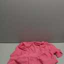 SHENHE Women's Sheer Swim Cover Up 2 Piece Set Kimono Shirt and Shorts Bikini Coverup (X-Large, Hot Pink)