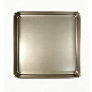 Nonstick Square Baking Pan, 11x11 Inch Carbon Steel Cake Baking Sheet, Cookies Bakeware for Oven Baking Gold