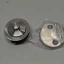 Brushed Nickel Tub Drain Lift &Turn Tub Trim Set with Two-Hole Overflow Faceplate Conversion Kit Assembly, Hidrop Bathtub Drain Replacement Trim Kit and Universal Fine/Coarse Thread