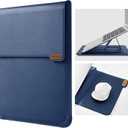 Nillkin Laptop Sleeve 15.6 inch (3-in1), MacBook Sleeve with Adjustable Stand & Mouse Pad, 2 Stand Modes, 15 inch Laptop Case, Slim MacBook Accessories for Samsung/Surface/Chromebook 13-15.6'', Blue