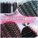 Lash Clusters Kit 708Pcs Individual Cluster Lash Extensions Kit 30D+40D+50D+60D+80D+100D Wispy Eyelash Clusters with Lash Bond and Seal and Tweezers 10-16mm 6 Styles Mix Lashes Clusters Kit