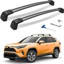 300lbs Roof Rack Cross Bars for Toyota RAV4 2019-2025 (Not Fit 2024 LE/Adventure/TRD Off-Road/Hybrid Woodland Edition), Aluminum Lockable Anti-Corrosion Roof Rail Crossbars for Car Rooftop