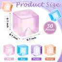 Poen 30 Pcs Stress Balls Fidget Toys Cube Toys Fidget Stress Relief Sensory Cube Balls 0.7 x 0.7 Inches for Adults Party Favors Gifts, Random Colors