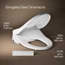 Kohler PureWash E880 Elongated Bidet Toilet Seat With Remote, Warm Water, Quiet-Close Lid Prevents Slamming, Easy Installation with Quick-Release, Self-Cleaning Wand, Adjustable Water Pressure