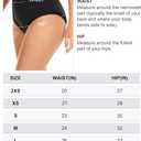 OVRUNS Period Swimwear Leakproof Bikini Brief Bottoms Waterproof Menstrual Swim Bottoms for Teens, Girls, Women (Black, L)
