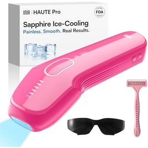 INIA Laser Hair Removal with Ice-Cooling Care for Women and Men, HAUTE Pro Painless at-Home IPL Hair Remover for Coarse Hair in Bikini and All Body Areas, Latest Generation for Effective Results