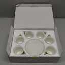 BTaT- Turkish Coffee Cup Set, 3 oz, 6 Set (12 pcs), Elegant White Cups & Saucers with Gold Trim, Small Porcelain Espresso Set for Serving Greek, Arabic & Turkish Coffee, Gift Giving