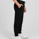 Real Essentials 3 Pack: Boys' Cotton Fleece Jogger Sweatpants - Active Athletic Youth Pants for Teens with Pockets (L)