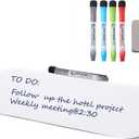 TSJ OFFICE Glass Dry-Erase whiteboard - 16 X 6 Inches Tabletop Easel whiteboard with Stand, Desk Board Buddy for Artist, Teacher and Student