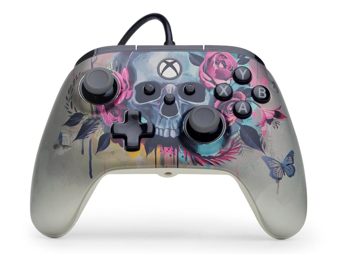 PowerA Advantage Plus Wired Controller for Xbox Series X|S - Bloom & Gloom, Officially Licensed, Adjustable Height Thumbsticks, Hall Effect, Mappable Buttons, works with Xbox One and Windows 10/11 PC