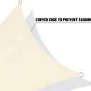 SUNNY GUARD Sun Shade Sail 10'x10'x14' Right Triangle Butter Cream UV Block Sunshade for Backyard Yard Deck Patio Garden Outdoor Activities and Facility(We Make Custom Size)