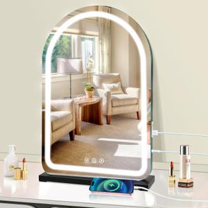 halumao 16" x 23.6" Large Makeup Vanity Mirror with Lights for Dressing Room and Bedroom,3 Color Modes,Memory Function
