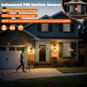 Large Motion Sensor Outdoor Wall Light, Waterproof Exterior Wall Sconce Light Fixture with Water-Rippled Glass, Bronze Modern Outside Wall Lantern for House, Porch, Patio, Garage, Bulbs Not Included