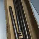 Heavy Duty Curtain Rods, 1 1/8 Inch Diameter Single Curtain Rod 72-144Inch(6-12ft) Extendable Length with End Caps Adjustable Modern Brackets-Dark Bronze