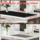 78.7x23.6(200cmx60cm) Heat Resistant Mat for Countertop, Silicone Mats for Kitchen Counter, Extra Large Counter Mat, Nonslip Mats for Crafts Countertop Protector, Black