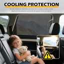 2PCS Stretchable Car Window Shades,Breathable Mesh Car Window Screen